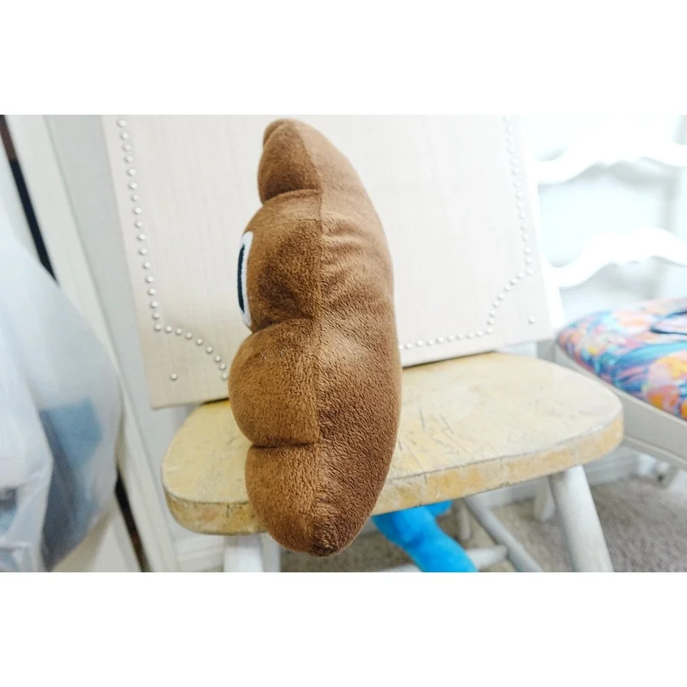 Pile of Poo Emoji‎ Throw Pillow - Poop Face Stuffed Plush Toy - Smiley Plushie